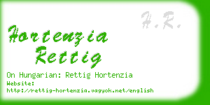 hortenzia rettig business card